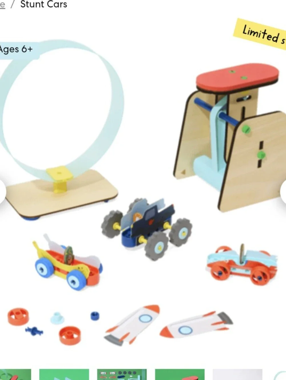 Kiwi & Co Stunt Car Kit Green Age 6+